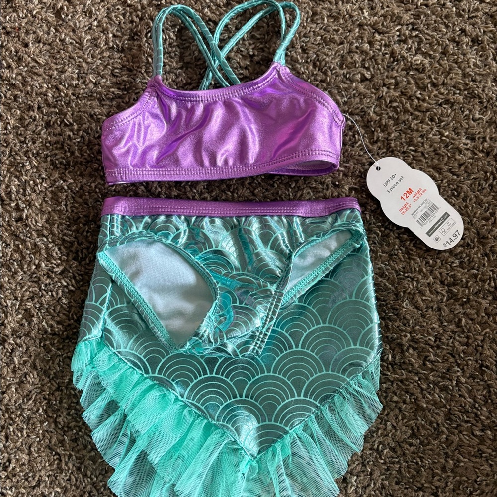 Purple and Green Kids Swim Set
